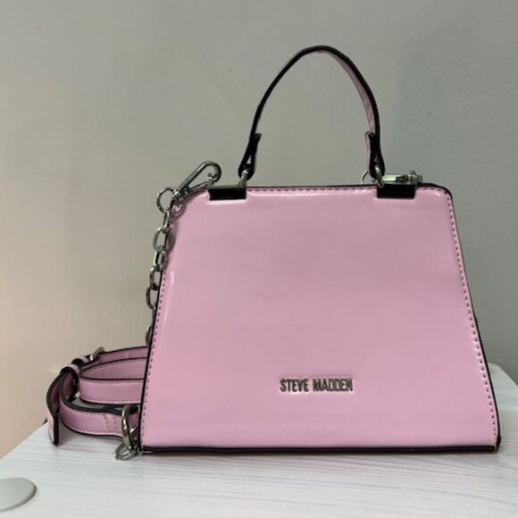 Authentic Steve Madden Pink Mini Purse w/detachable Cross Body Strap - Picture 1 of 4